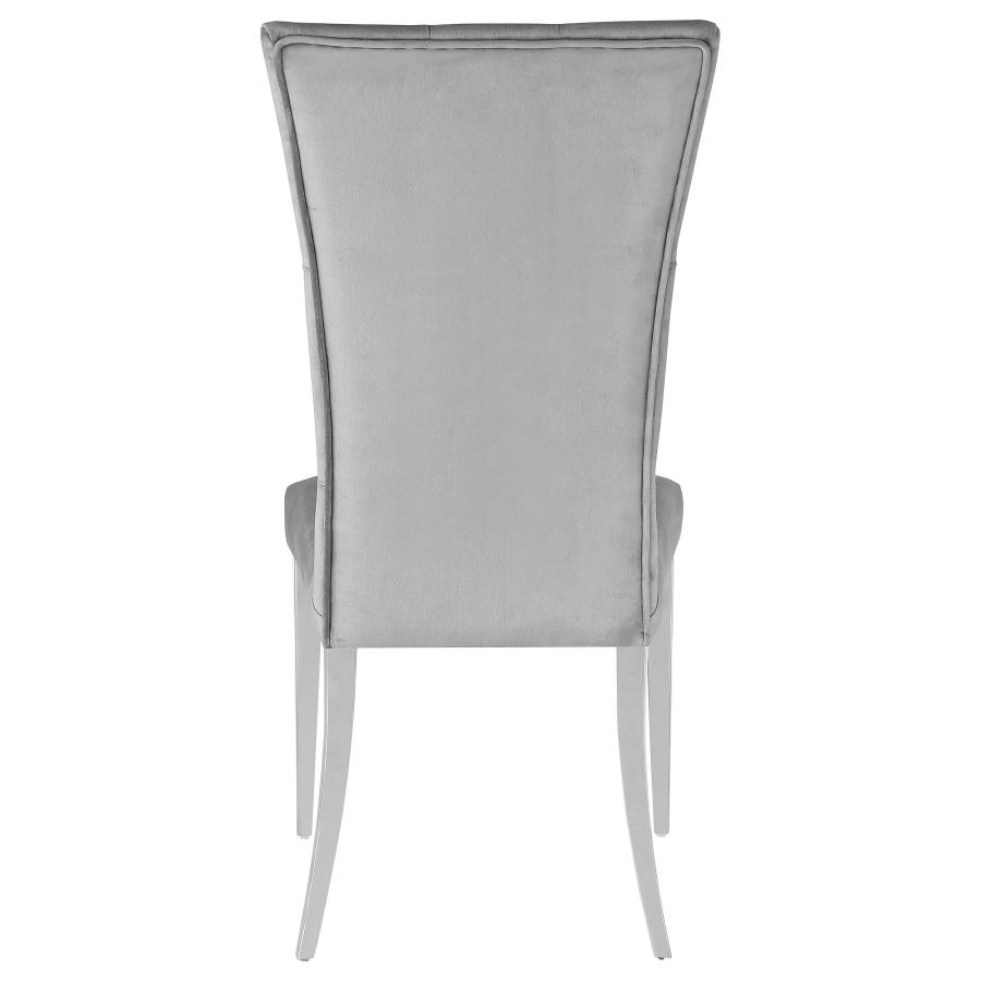 Kerwin Velvet Upholstered Dining Side Chair Grey (Set of 2) view 8