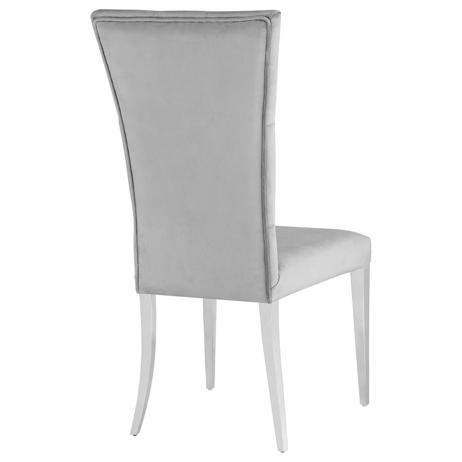 Kerwin Velvet Upholstered Dining Side Chair Grey (Set of 2) view 9