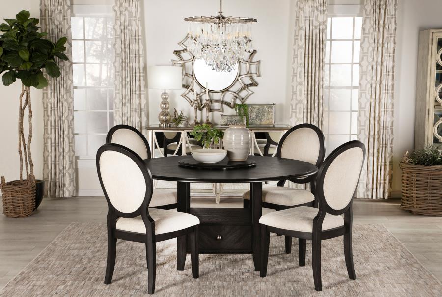 Twyla Oval Back Dining Side Chair Dark Cocoa (Set of 2) view 14