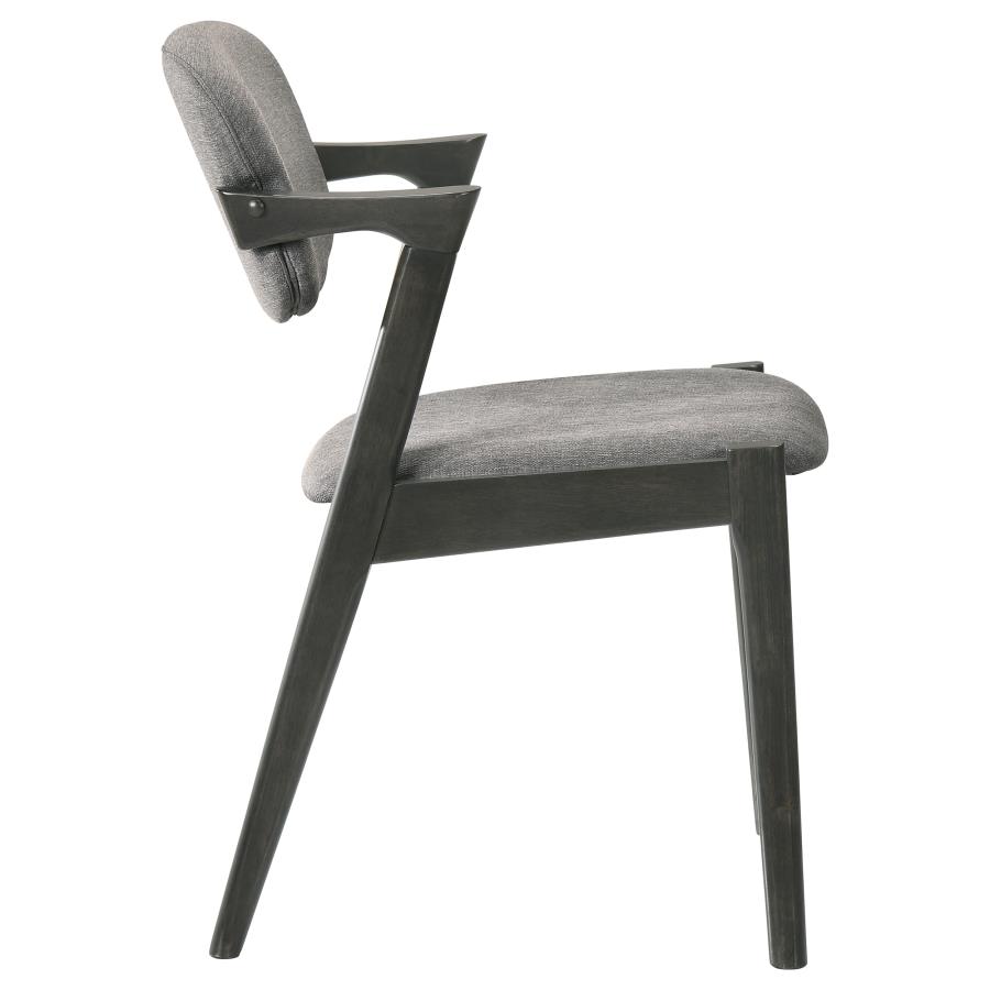 Stevie Padded Wood Dining Arm Chair Black (Set of 2) view 9