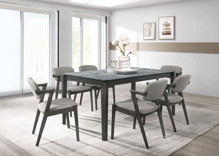 Stevie Padded Wood Dining Arm Chair Black (Set of 2) view 14