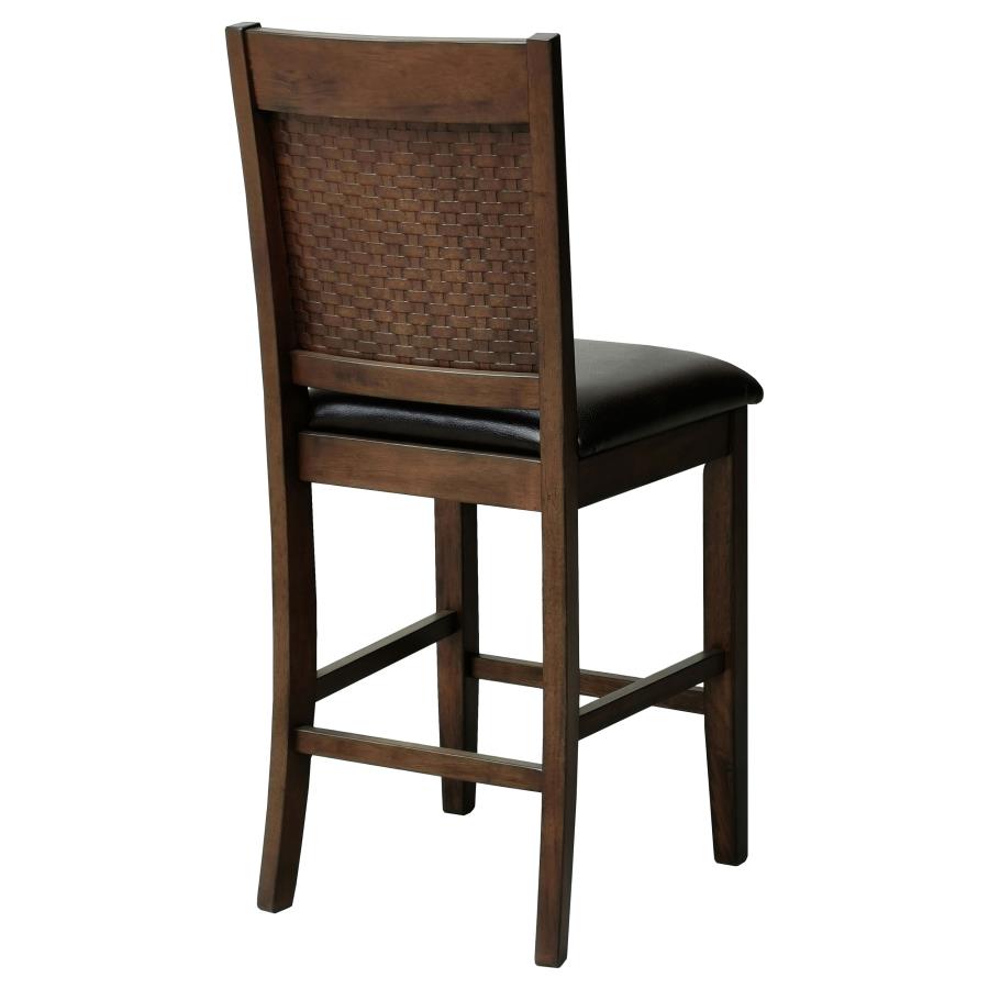 Dewey Upholstered Counter Chair Walnut (Set of 2) view 8