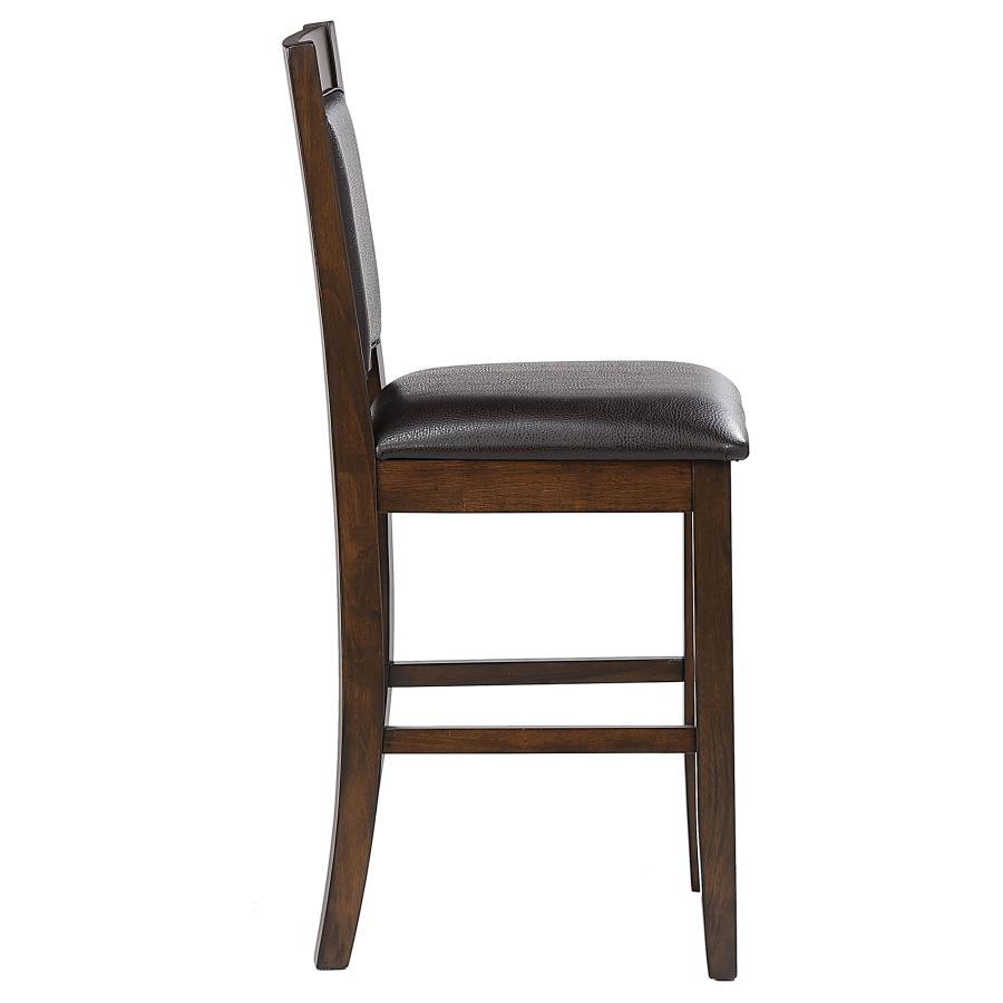 Dewey Upholstered Counter Chair Walnut (Set of 2) view 9