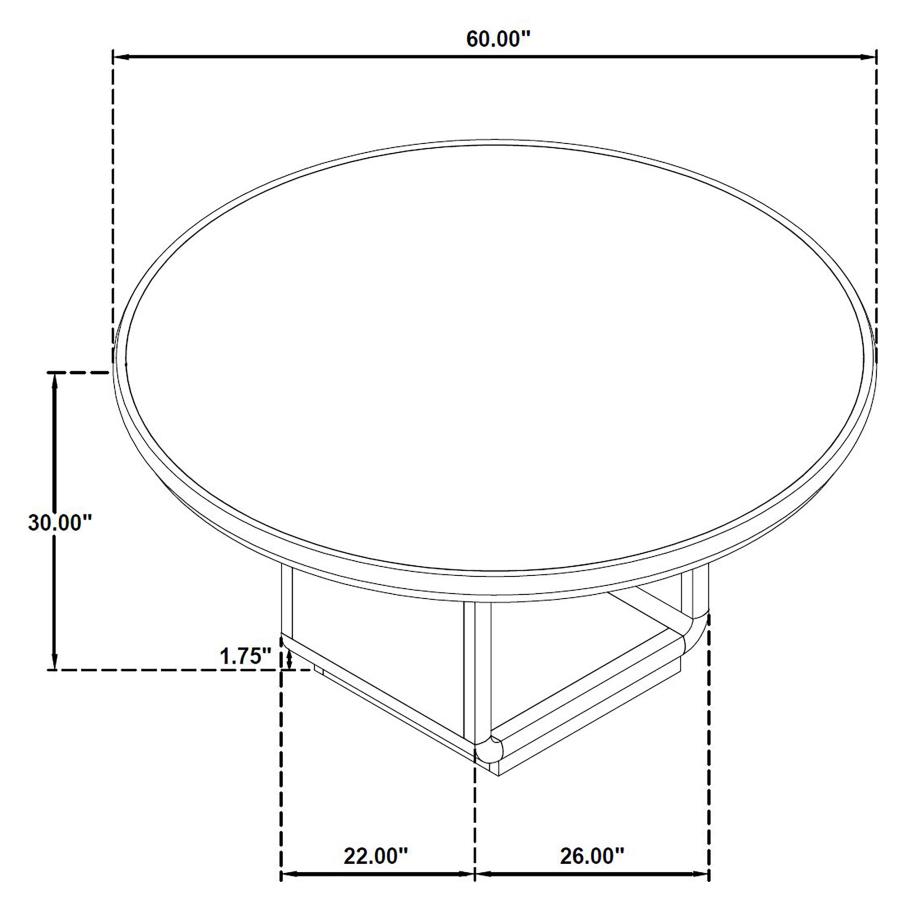 Leandro 5-piece Round Dining Table Set Burnished Black view 14