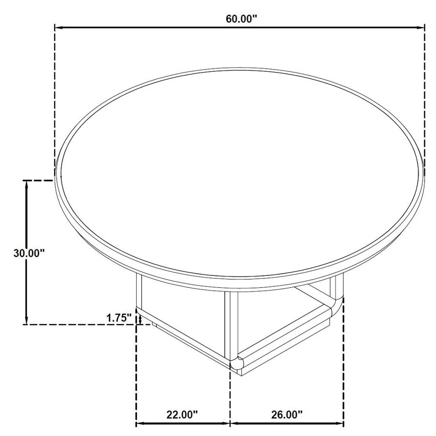 Leandro 5-piece Round Dining Table Set Burnished Black view 14