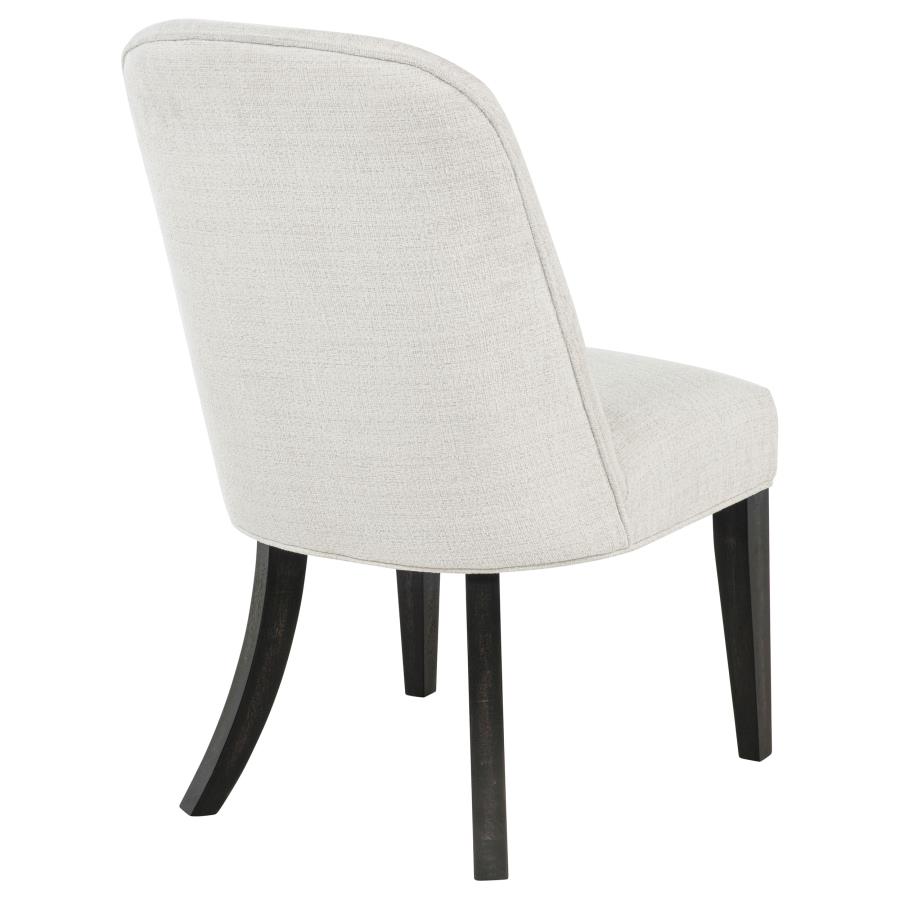 Leandro Upholstered Dining Side Chair Cream (Set of 2) view 9