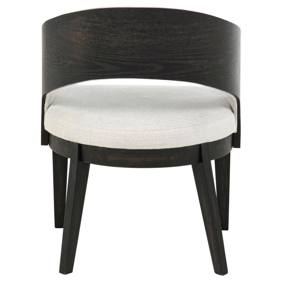 Leandro Upholstered Dining Arm Chair Cream (Set of 2) view 8