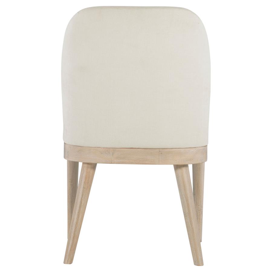 Solano Upholstered Dining Side Chair Beige (Set of 2) view 8