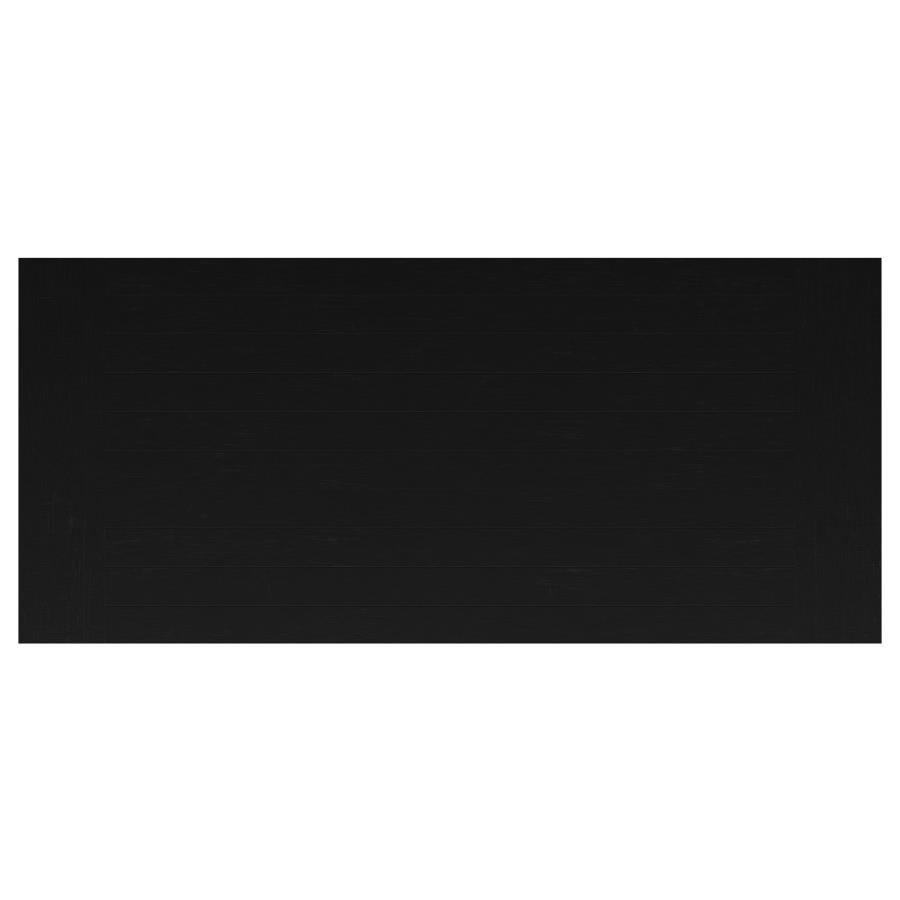Florence 126-inch Extension Dining Table Distressed Black view 12