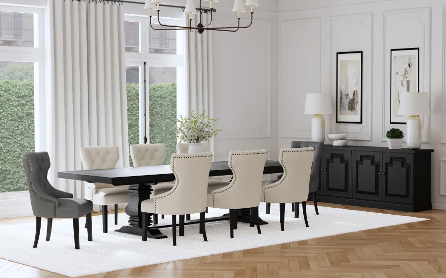 Florence 4-door Dining Sideboard Buffet Distressed Black view 13