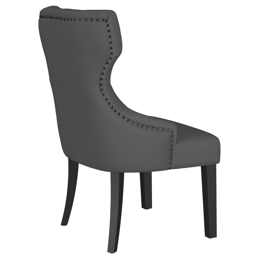 Baney Fabric Upholstered Dining Side Chair Grey and Black view 8