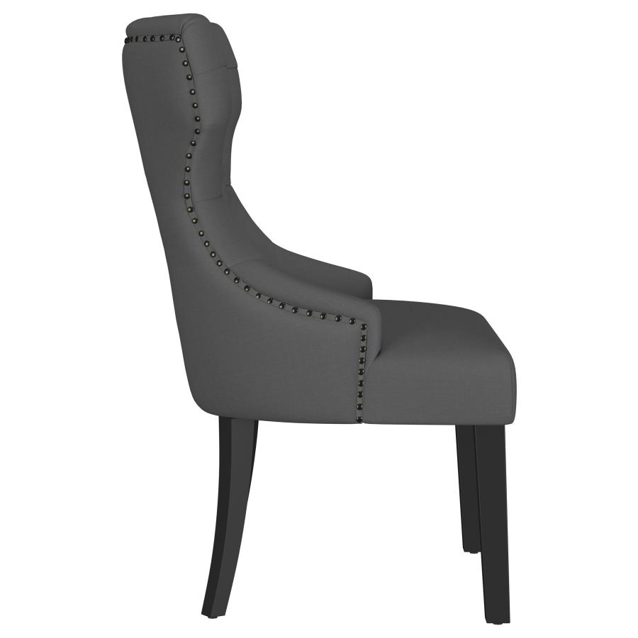 Baney Fabric Upholstered Dining Side Chair Grey and Black view 9
