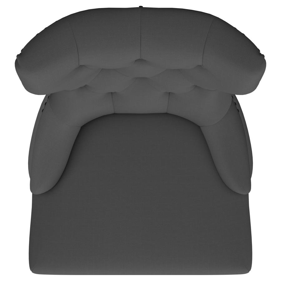 Baney Fabric Upholstered Dining Side Chair Grey and Black view 10