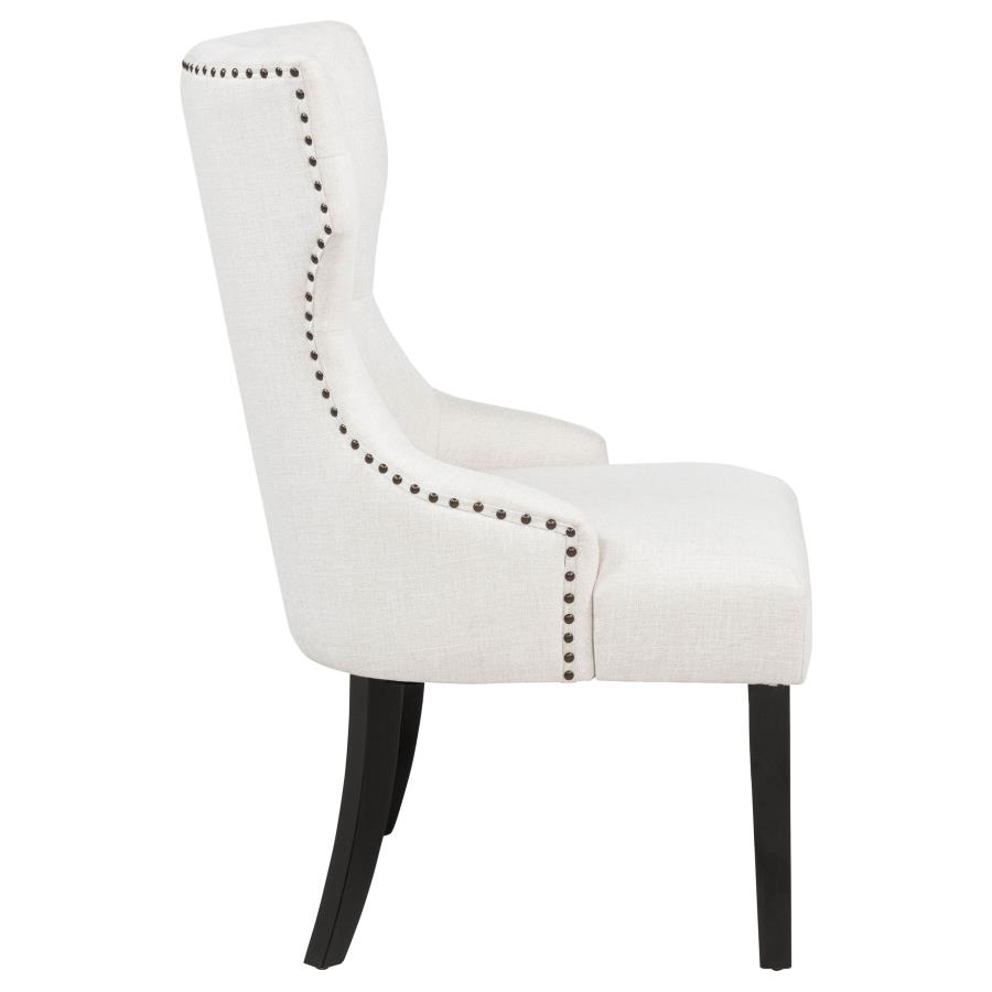Baney Fabric Upholstered Dining Side Chair Cream and Black view 9