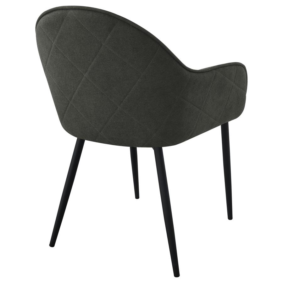Emma Fabric Upholstered Dining Arm Chair Charcoal (Set of 2) view 8