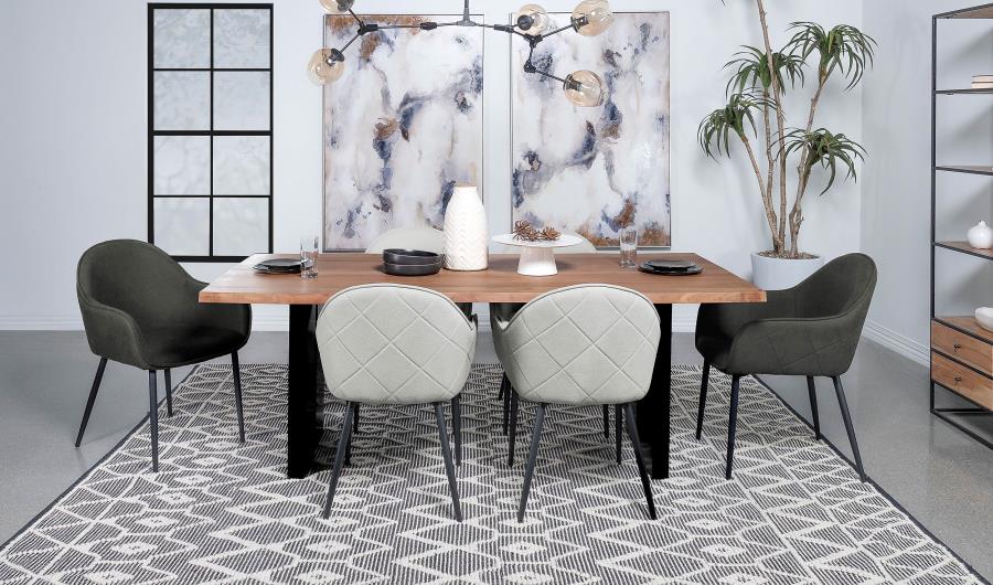 Emma Fabric Upholstered Dining Arm Chair Charcoal (Set of 2) view 14