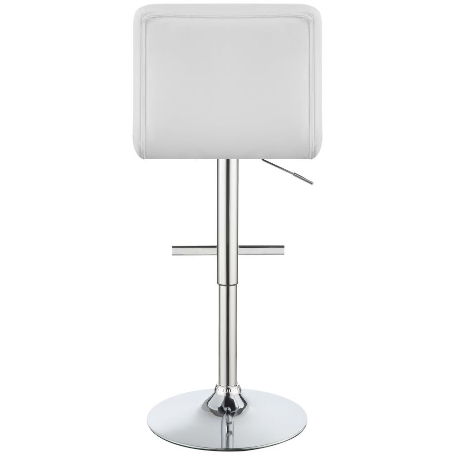 Lenny Upholstered Adjustable Bar Stool White (Set of 2) view 9