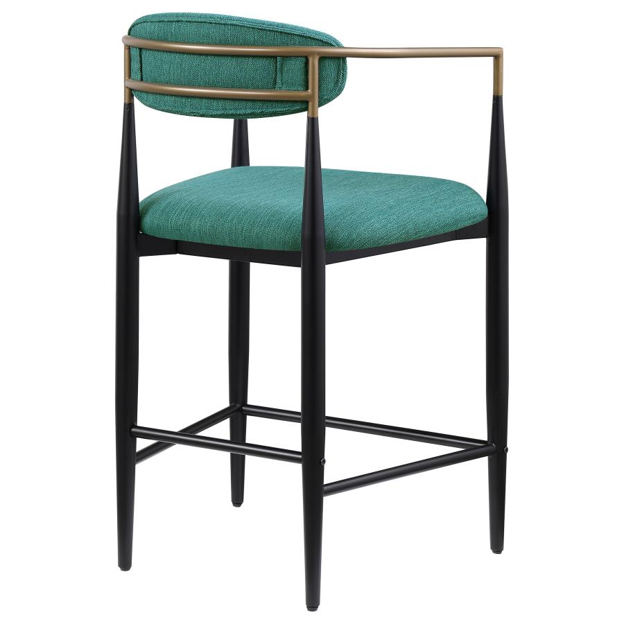 Tina Fabric Upholstered Counter Chair Green (Set of 2) view 8
