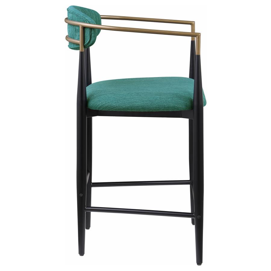 Tina Fabric Upholstered Counter Chair Green (Set of 2) view 9