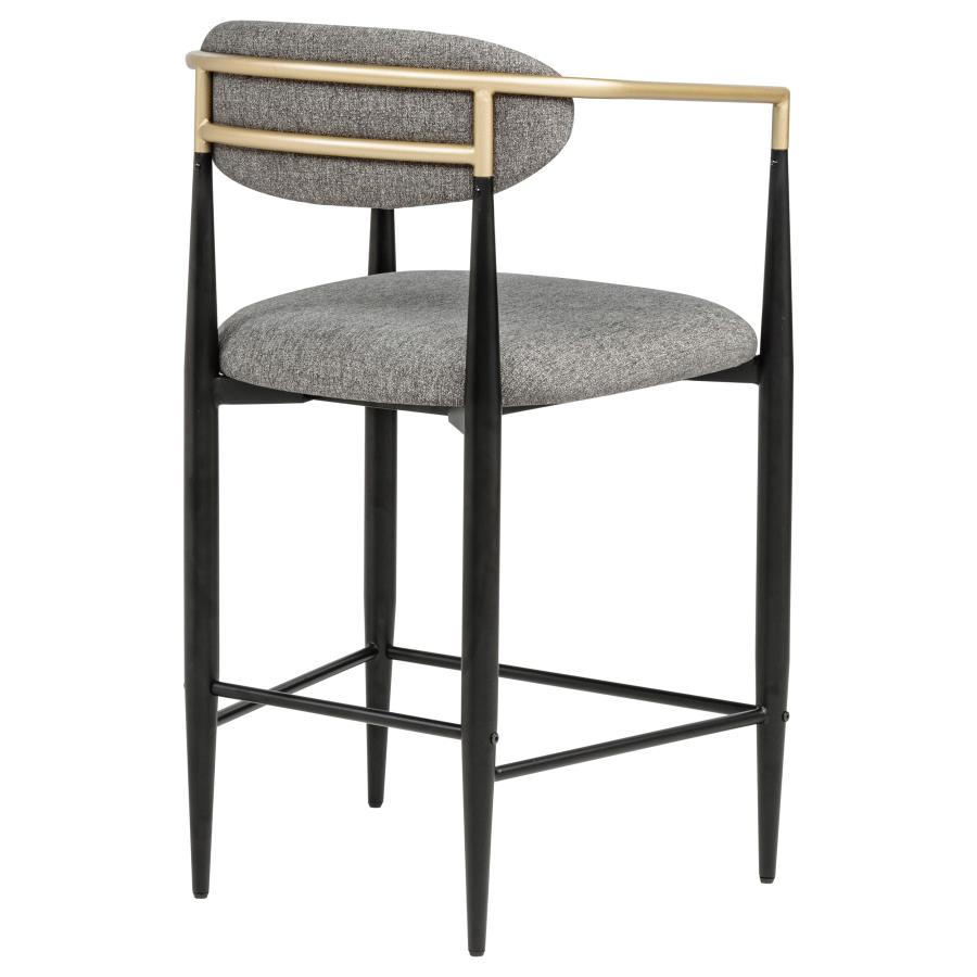 Tina Fabric Upholstered Counter Chair Dark Grey (Set of 2) view 8