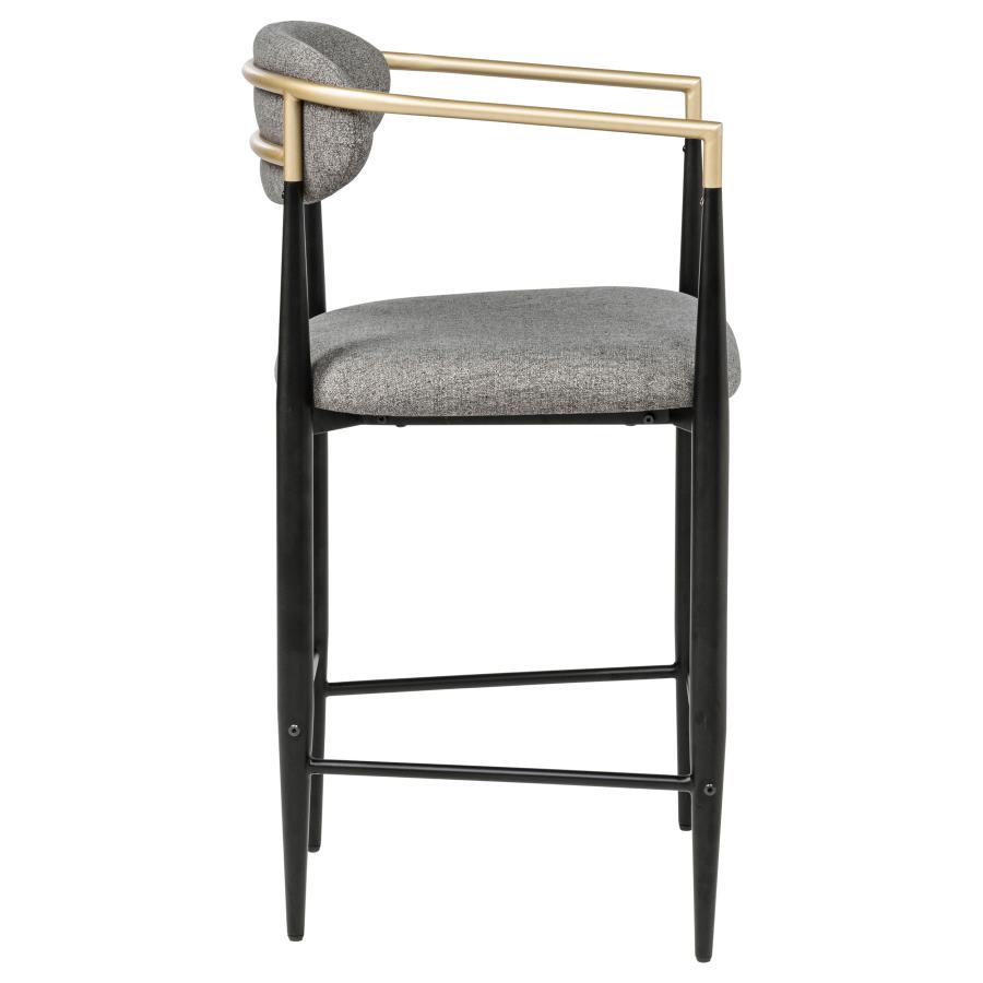 Tina Fabric Upholstered Counter Chair Dark Grey (Set of 2) view 9