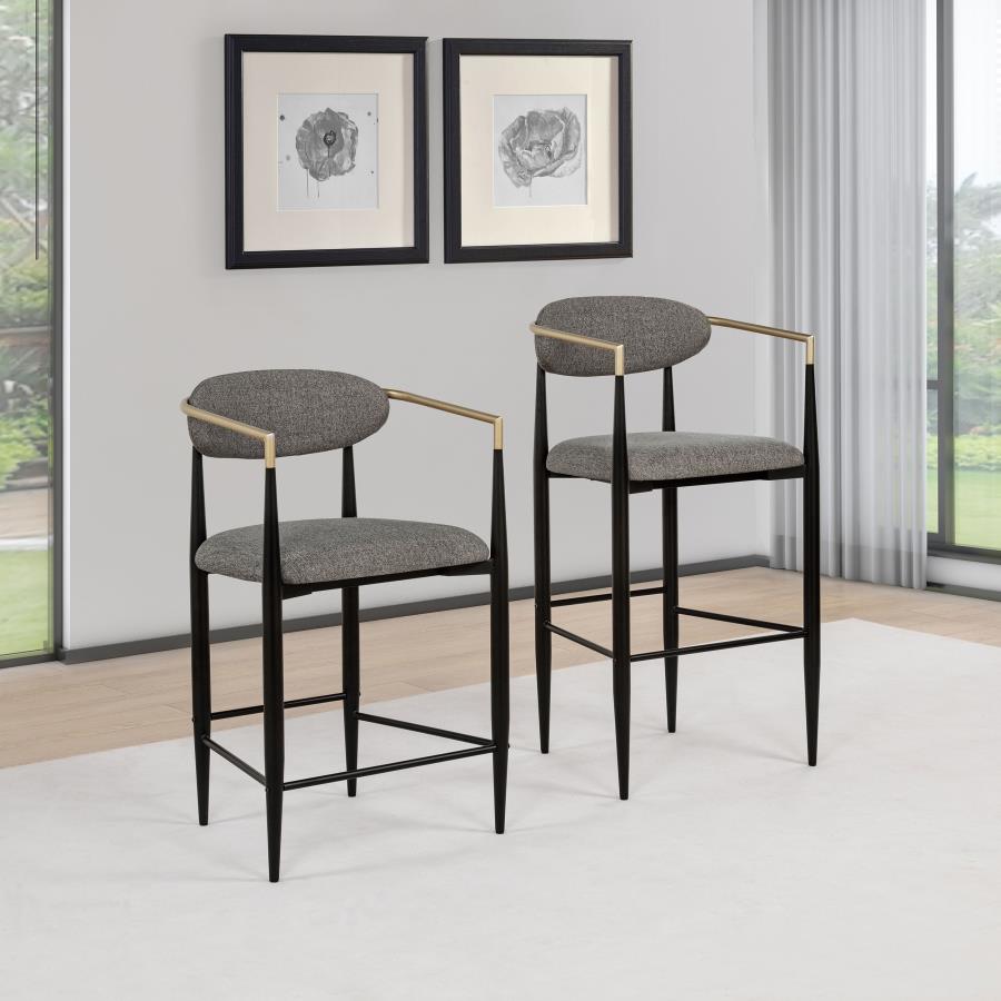 Tina Fabric Upholstered Counter Chair Dark Grey (Set of 2) view 14