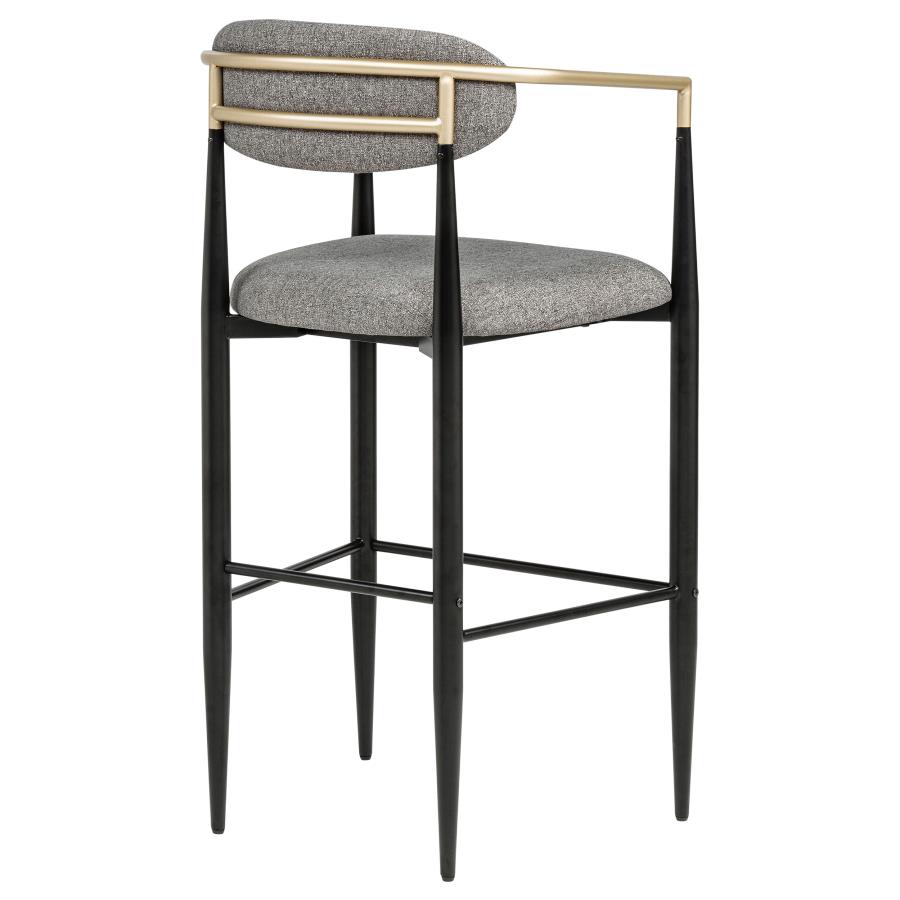 Tina Fabric Upholstered Bar Chair Dark Grey (Set of 2) view 8