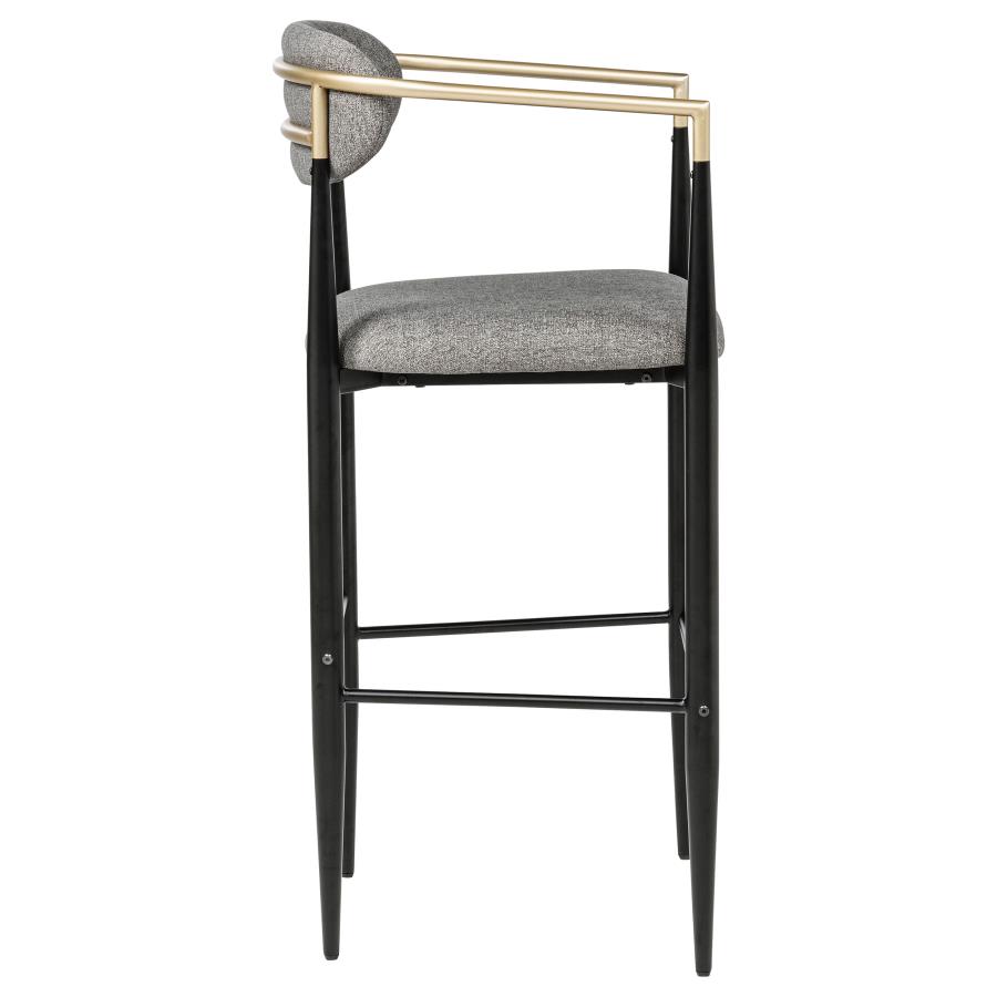 Tina Fabric Upholstered Bar Chair Dark Grey (Set of 2) view 9