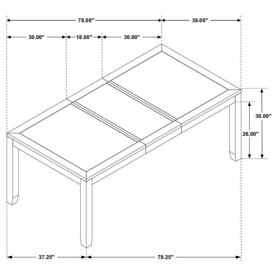 Elodie 7-piece Rectangular Extension Leaf Dining Set Black view 12