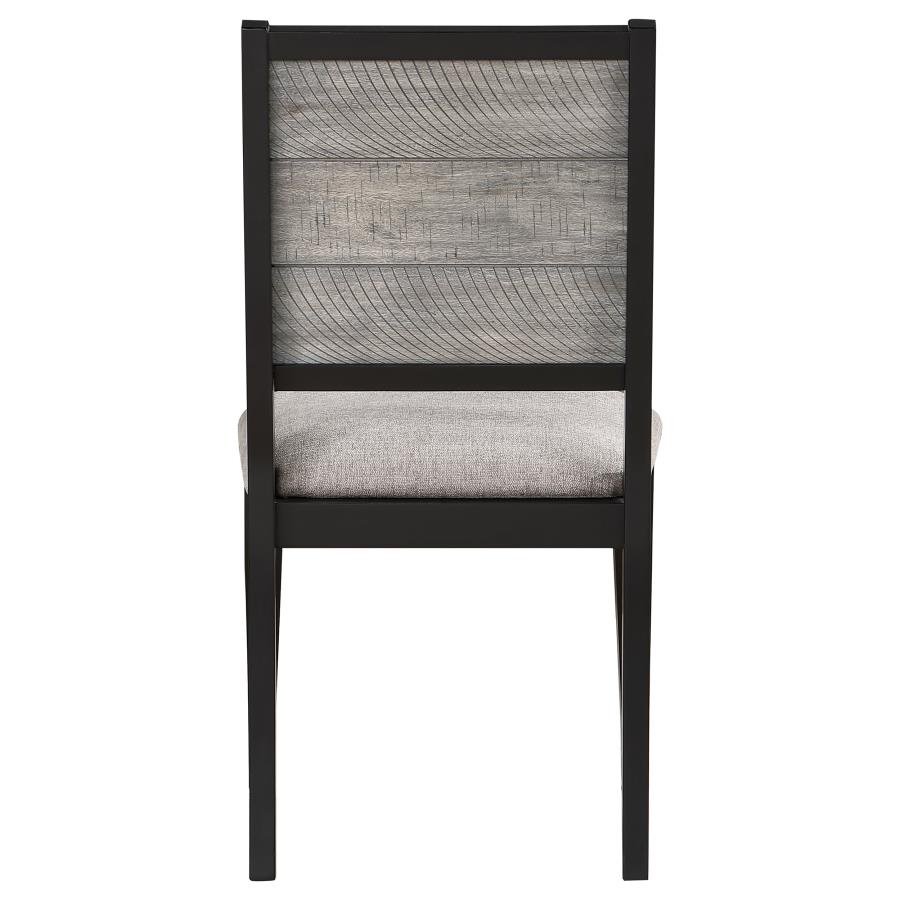 Elodie Wood Dining Side Chair Grey and Black (Set of 2) view 8