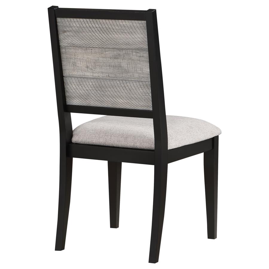Elodie Wood Dining Side Chair Grey and Black (Set of 2) view 9