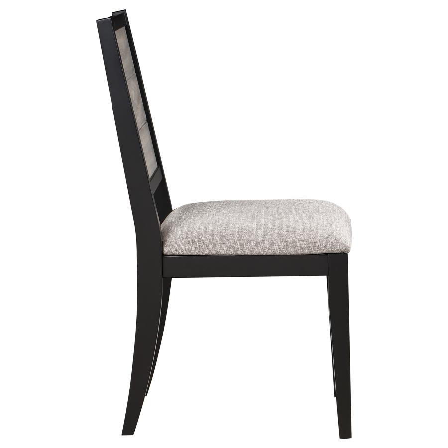 Elodie Wood Dining Side Chair Grey and Black (Set of 2) view 10