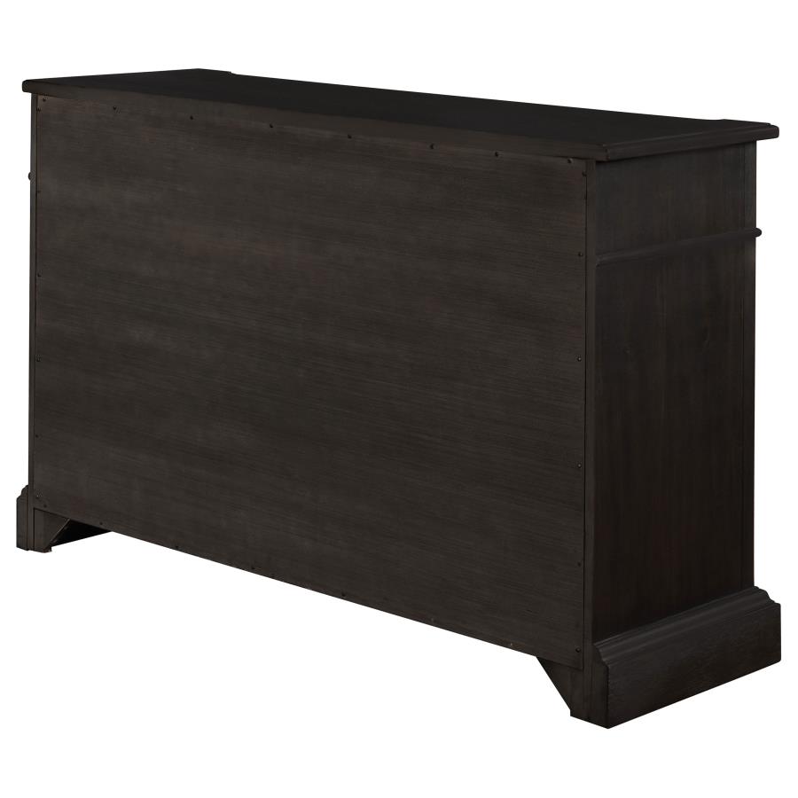 Phelps 2-door Sideboard Buffet Cabinet Distressed Noir view 8