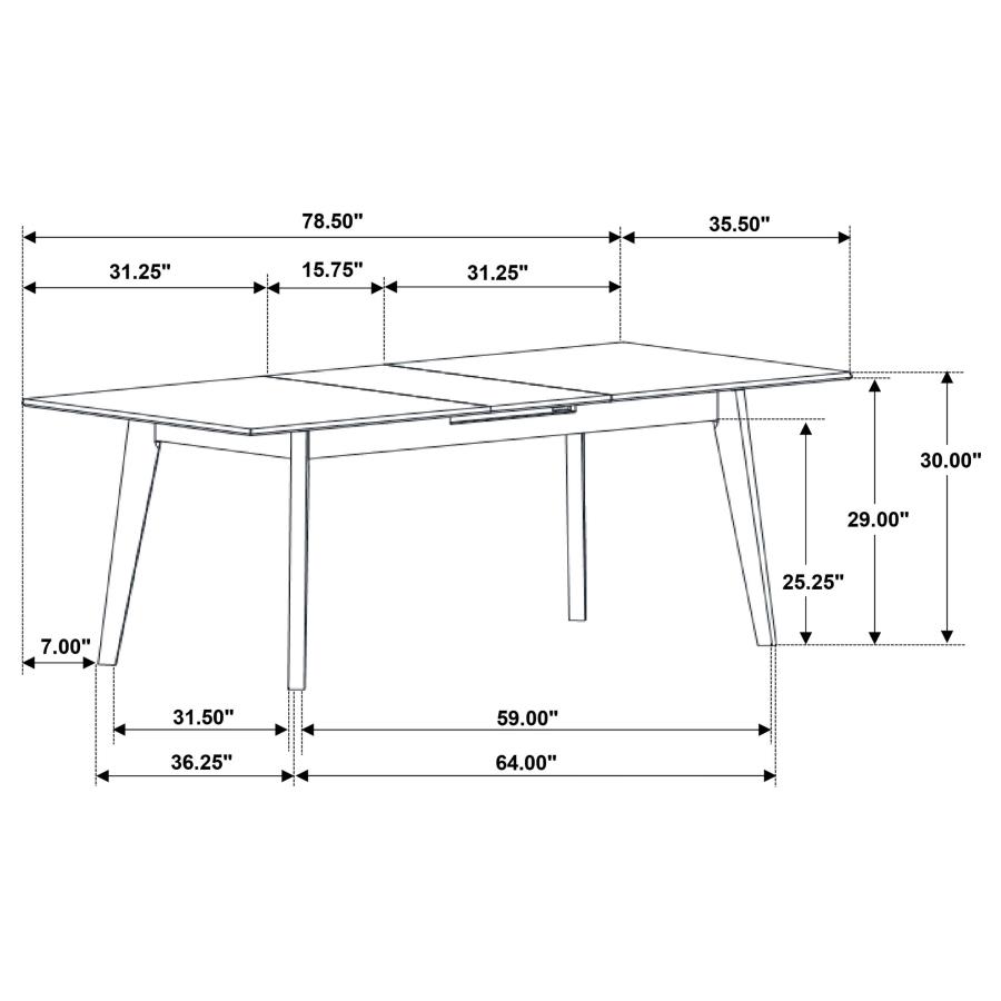 Crestmont 7-piece Extension Leaf Dining Table Set Black view 18