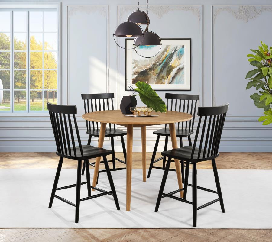Andrews Windsor Counter Height Dining Side Chair Black (Set of 2) view 13
