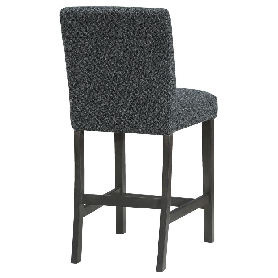 Alba Boucle Upholstered Counter Chair Black (Set of 2) view 9