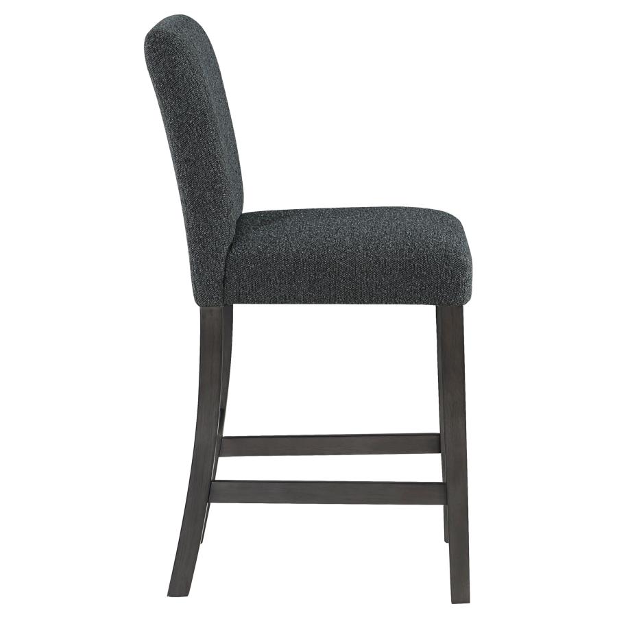Alba Boucle Upholstered Counter Chair Black (Set of 2) view 10