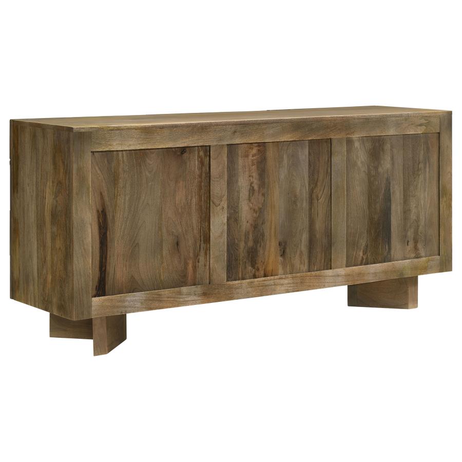 Tyler 3-door Solid Wood Sideboard Buffet Cabinet Mango Brown view 9