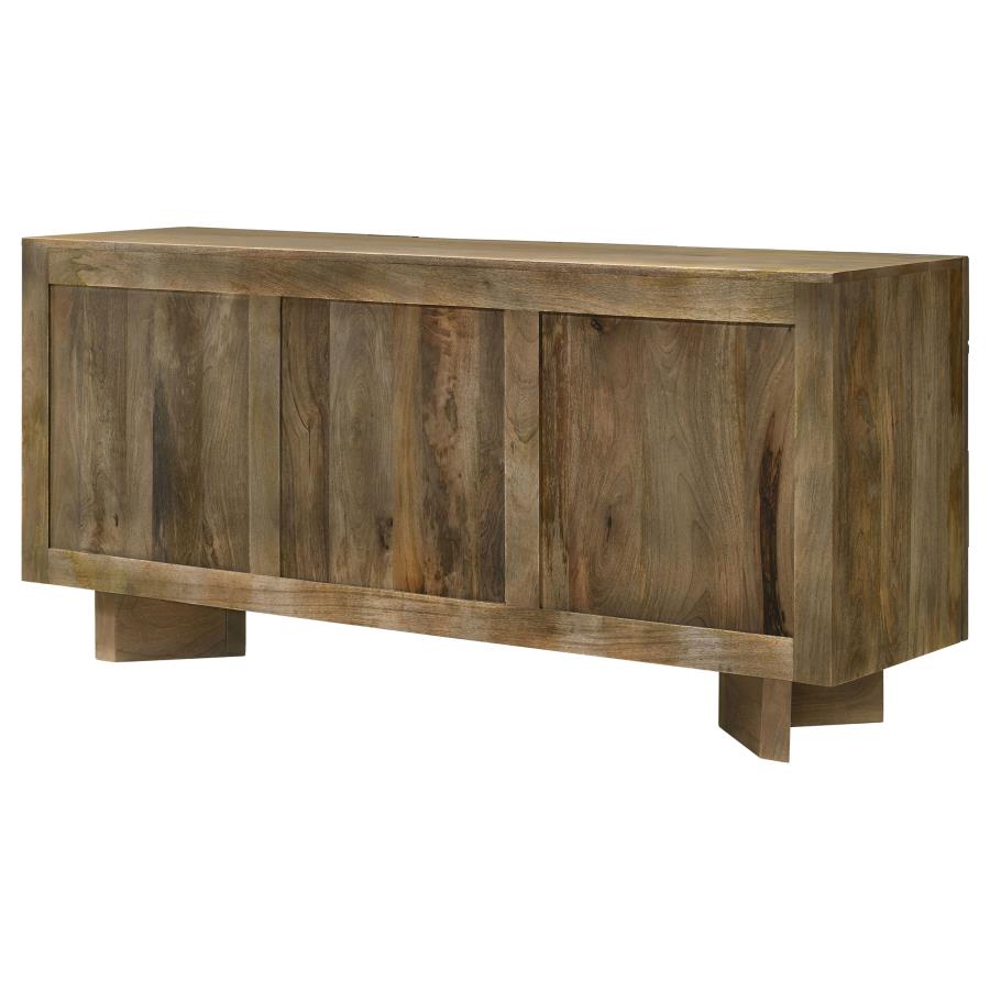 Tyler 3-door Solid Wood Sideboard Buffet Cabinet Mango Brown view 10