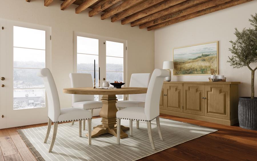 Florence 4-door Dining Sideboard Buffet Cabinet Rustic Honey view 13