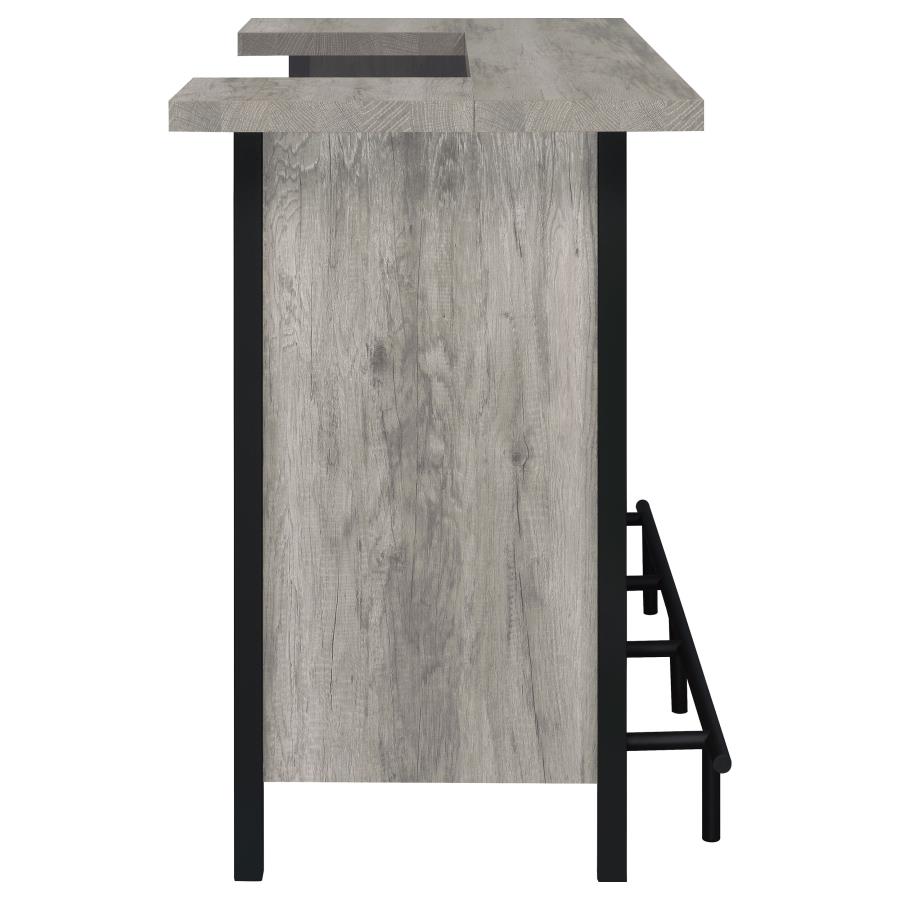 Bellemore Freestanding Home Bar Wine Cabinet Grey Driftwood view 9