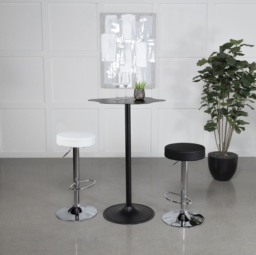 Keanu Curved 29-inch Cloud-Shaped Bistro Bar Table Black view 11