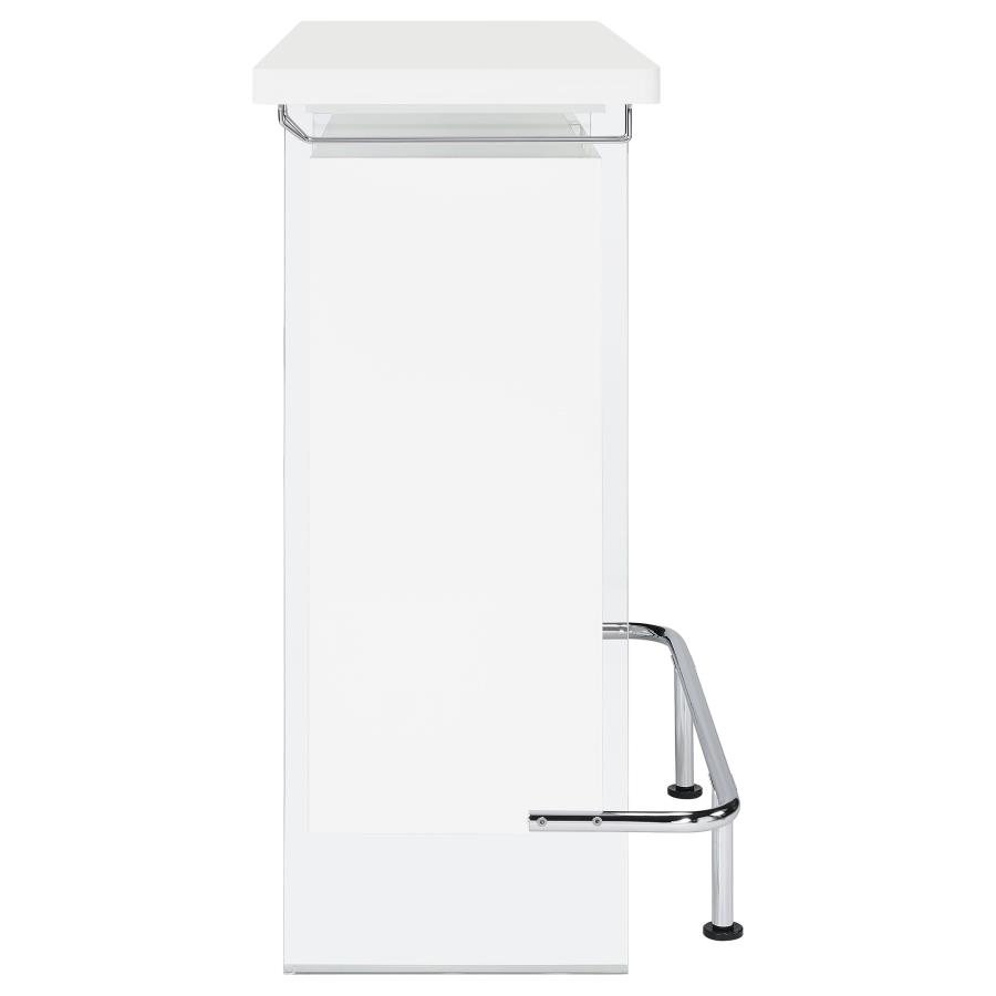 Acosta Freestanding Home Bar Wine Cabinet White High Gloss view 10