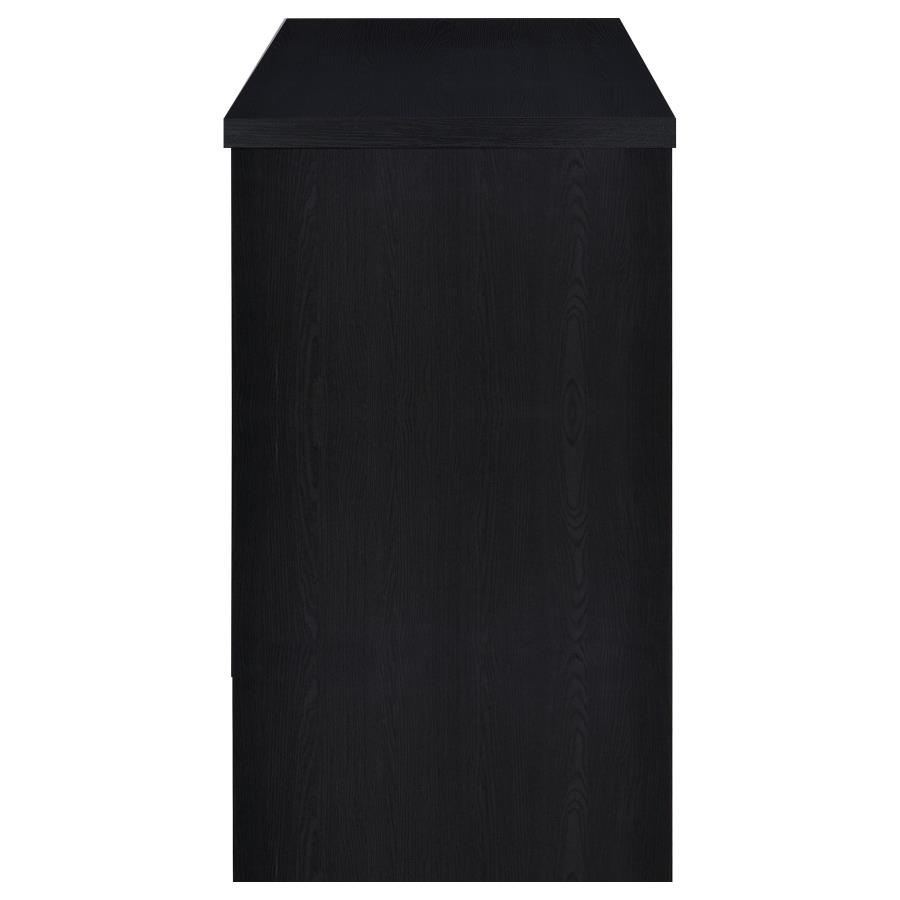 Topanga Engineered Wood Freestanding Home Bar Black view 9