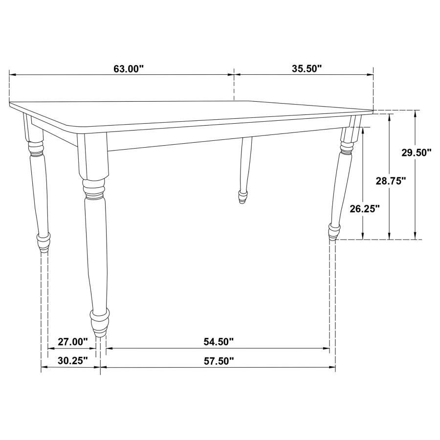 Hollyoak Rectangular 63-inch Wood Dining Table Walnut view 8