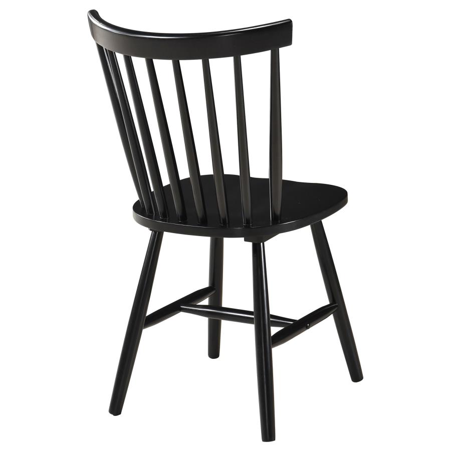 Hollyoak Windsor Wood Dining Side Chair Black (Set of 2) view 8