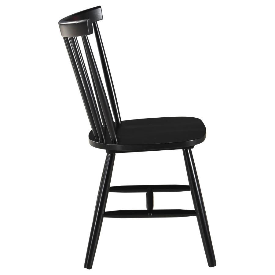 Hollyoak Windsor Wood Dining Side Chair Black (Set of 2) view 9