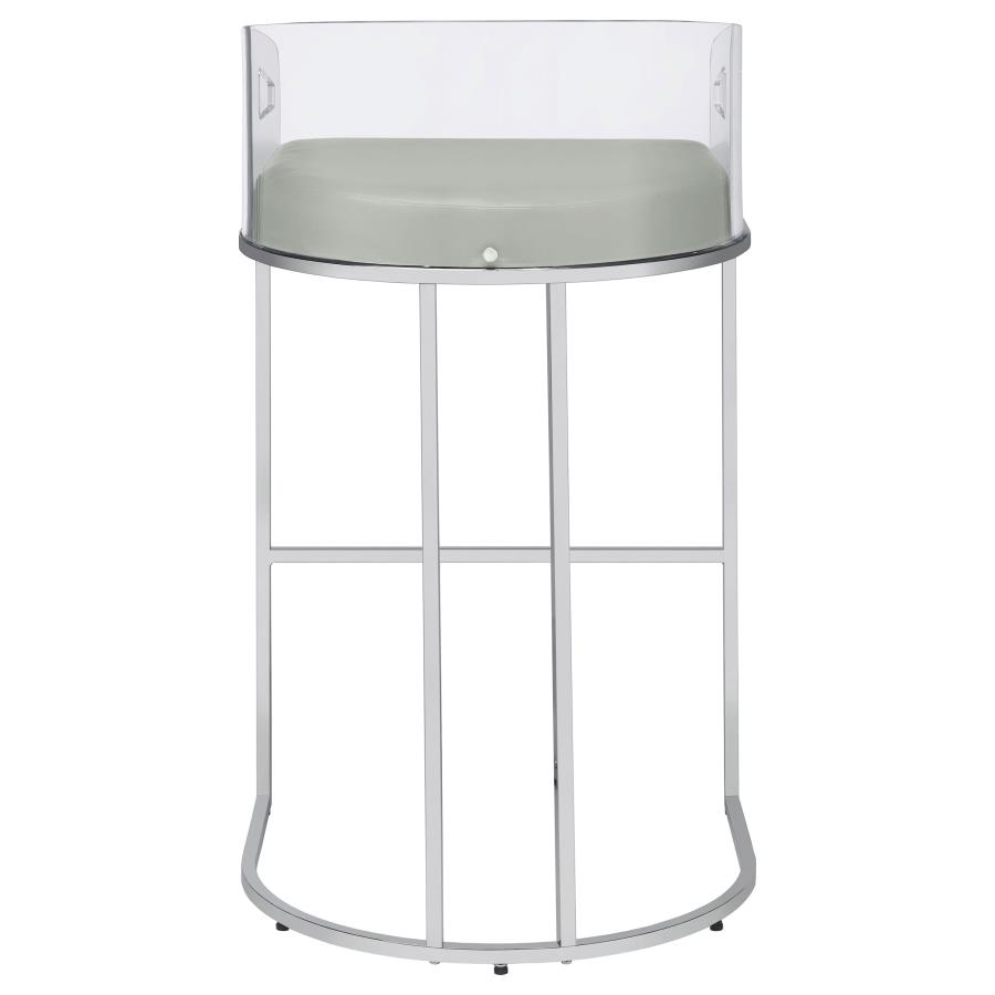 Thermosolis Clear Acrylic Bar Chair Chrome (Set of 2) view 8