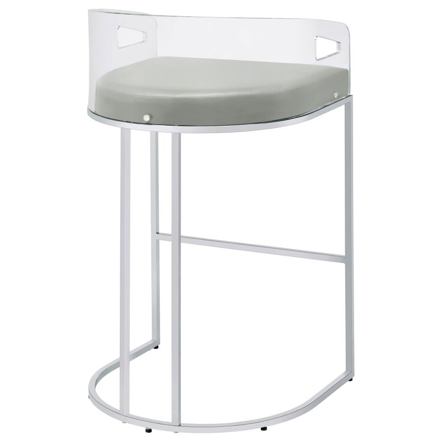 Thermosolis Clear Acrylic Bar Chair Chrome (Set of 2) view 9