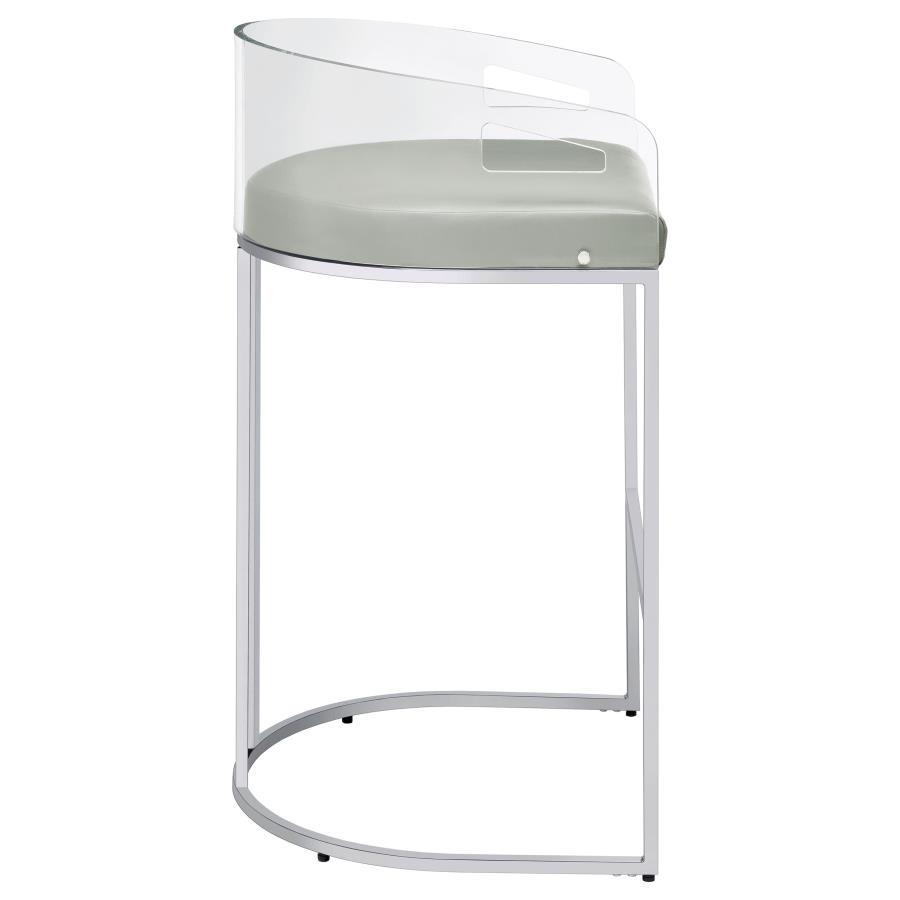 Thermosolis Clear Acrylic Bar Chair Chrome (Set of 2) view 10